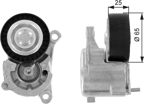 Gates T38206 Tensioner Pulley, Ribbed Drive Belt