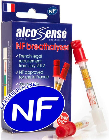 AlcoSense French NF Certified Breathalyzers for France | Breathalyser Twin Pack | Officially Approved Alcohol Tester for Driving in France