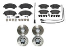 BREMBO FRONT & REAR DRILLED & GROOVED DISCS & PADS FORD TRANSIT MK7 SWB