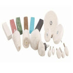 18 PIECE POLISHING KIT COTTON WHEELS DRILL MOUNTED + POLISHING COMPOUNDS