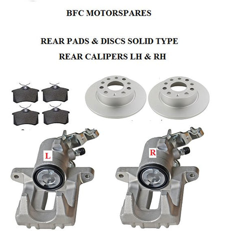 FITS AUDI A3 MK2 2.0 TDI SPORTBACK S-LINE REAR PADS & DISCS REAR CALIPERS03-13