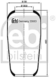 febi bilstein 20883 Air Spring without piston, pack of one
