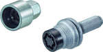 26002SUB Wheel Lock Bolts Black SUB M12 x 1,25, flat seat, total length 63,0 mm, Overall length 63,0 mm, Hex size 17mm, Key diameter 25,8 mm