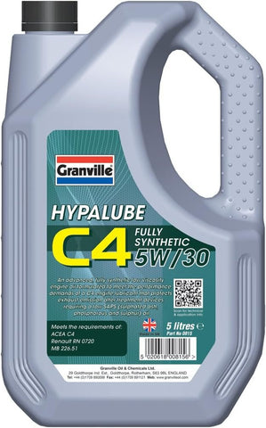 Granville 0815 Hypalube C4 5W/30 Engine Oil, 5 Liters