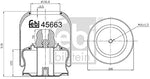 febi bilstein 45663 Air Spring with steel piston, pack of one