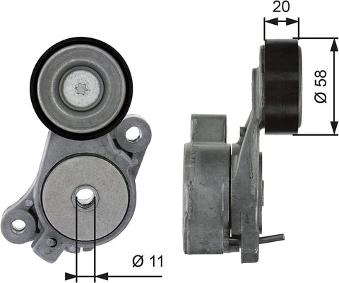 Gates T39040 Tensioner Pulley, Ribbed Drive Belt
