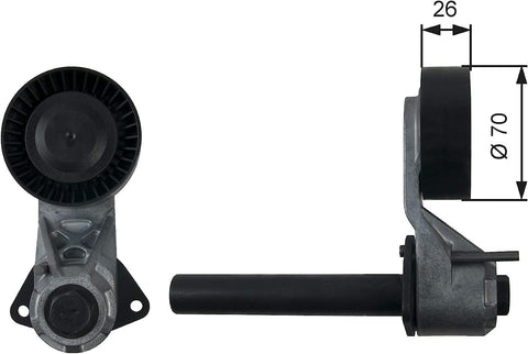 Gates T39203 Tensioner Pulley, Ribbed Drive Belt