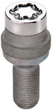 28025SU Wheel Lock Bolts SU M14 x 1,5, radius seat, shaft length 41,0 mm, Overall length 62,8 mm, Hex size 17mm, Key diameter 25,8 mm
