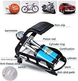 Ring RFP2 Double Barrel Footpump, with Footplate Clips and Adaptor Set,black