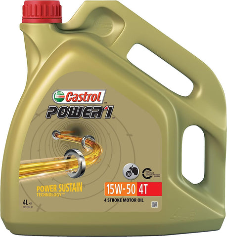 Castrol POWER1 4T 15W-50 Motorcycle Oil 4L