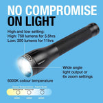 Ring Automotive RIT1060 Zoom750 LED USB Rechargeable Inspection Torch & Power Bank,Black/Blue