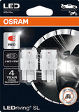 OSRAM LEDriving® SL, ≜ W21W, White 6000K, LED signal lamps, Off-road only, non ECE, Double Blister