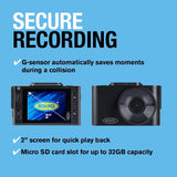 Ring Automotive RSDCR1000 Rearview Smart Dash Cam Full HD 1080p 30fps rear car camera dashcam, BLACK