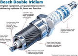 Bosch 9609 Double Iridium Spark Plug (4X Longer Service Life), Pack of 1