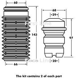Strut Protection Kit Fits: Citroen Berlingo