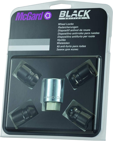 24193SUB Wheel Lock Nuts Black SUB 1/2 x 20, cone seat, total length 32,5 mm, Hex size 19mm, Key diameter 27,7 mm