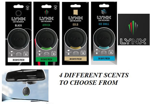 Lynx - 3D Hanging Air Freshener - Car / Home / work X1 PLEASE STATE WHICH SCENT