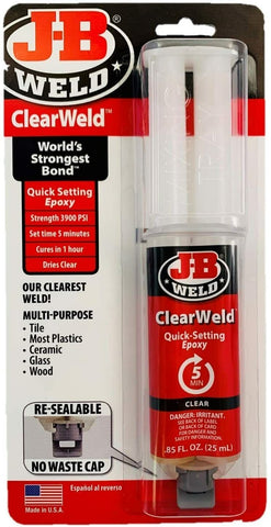 J-B Weld Clear Weld Syringe