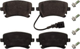 febi bilstein 16860 Brake Pad Set with additional parts, pack of four