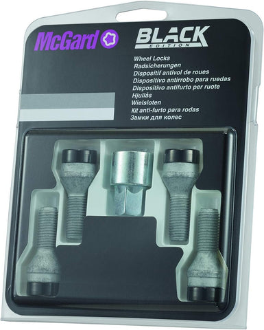27169SUB Wheel Lock Bolts Black SUB M12 x 1,25, cone seat, shaft length 29,7 mm, Overall length 52,8 mm, Hex size 19mm, Key diameter 25,8 mm
