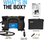 Ring RAC830 12V Rapid Digital Tyre Inflator for Large Tyres, Preset Function, Adaptor Set and Storage Case