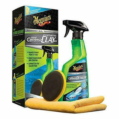 Meguiar's Hybrid Ceramic Synthetic Clay Kit including reusable Synthetic Clay