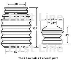 FPK7007 FIRSTLINE STRUT PROTECTION KIT OE QUALITY