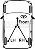 Brake Cable- Right Hand Rear Fits: Mitsubishi Shogun L146/9 88-91