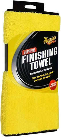 Meguiar’s X1906EU Supreme Microfibre Car Cleaning Finishing Towel XL, Yellow