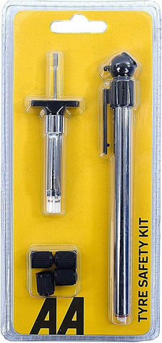 AA Tyre Safety Kit for Cars 2 Gauges for Tread Depth and Tyre Pressure
