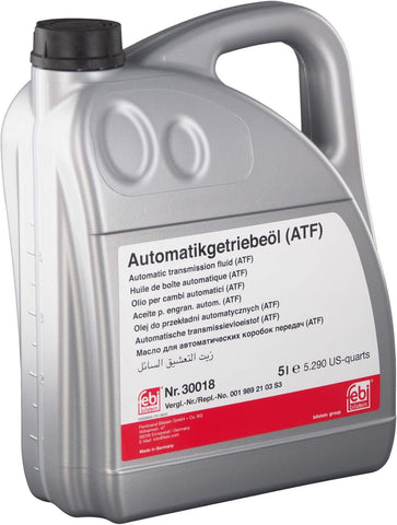 febi bilstein 30018 Automatic Transmission Fluid (ATF) for autom. transmission,converter and hydraulic steerings, pack of one, Grey, 5 Litres