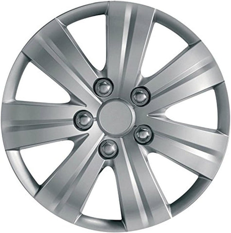 Ring Automotive RWT1477 Car and Van Flare Universal Fitment, Silver, 14" inches, Set of 4