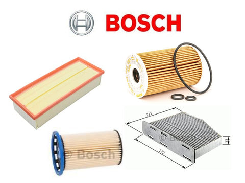 VW Tiguan 1.4 2.0 2008 - 2017 Bosch Service Kit Oil/Air/Fuel/Cabin Filters