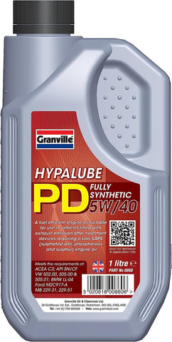 Granville 0860 Hypalube PD 5W/40 Engine Oil, 1 Liter