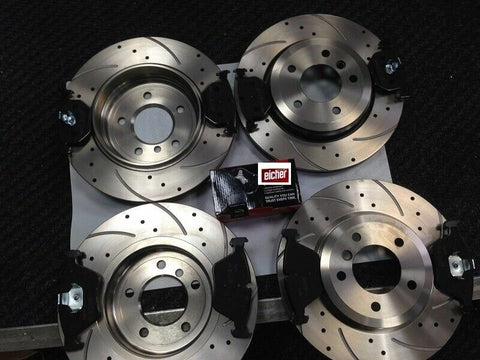 BMW 330D M SPORT E93 FRONT & REAR DRILLED AND GROOVED DISCS AND PADS 09-14