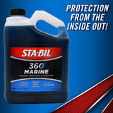 STA-BIL 360 Marine Ethanol Treatment and Fuel Stabilizer - Prevents Corrosion - Helps Clean Fuel System For Improved In-Season Performance - Treats Up To 1,280 Gallons, 1 Gallon. (22250), Gold
