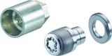 21156SL Wheel Lock Nuts SL (Ultra High Security) M12 x 1,5, flat seat, Overall length 35,0 mm, Hex size 21mm, Key diameter 28,8 mm