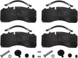 febi bilstein 16563 Brake Pad Set with additional parts, pack of four