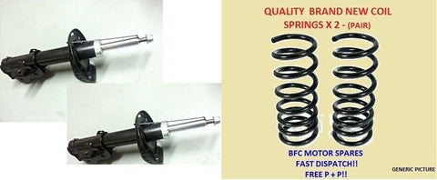 TO FIT PEUGEOT 107 1.0 12V FRONT SHOCKER ABSORBERS AND COIL SPRINGS PAIR
