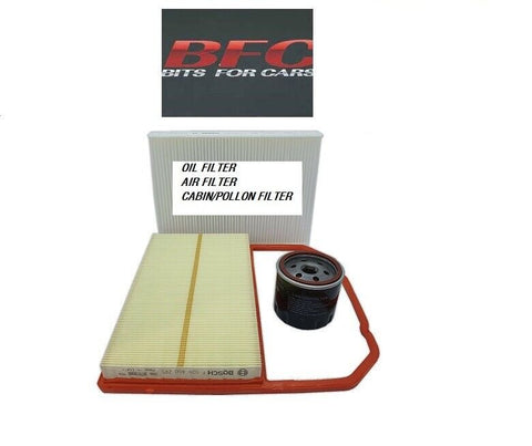 FITS VW UP 1.0 SERVICE KIT OIL/AIR/CABIN FILTERS BOSCH 2012 ON