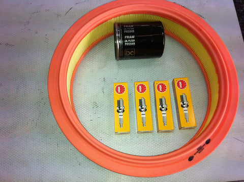 FIAT PUNTO MK2 1.2 8V SERVICE KIT OIL/AIR/X4 SPARK PLUGS NGK 99-03