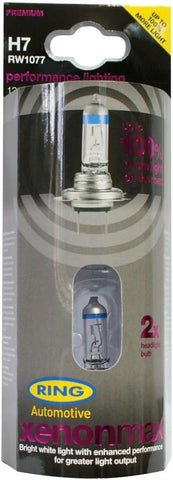 Ring Automotive RW1077 H7 Px26d Xenon Max with 100 Percent Halogen Headlamp, 12 V, 55 W
