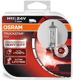 OSRAM TRUCKSTAR PRO H11 halogen headlamp, 64216TSP-HCB, 24 V commercial vehicle, duobox (2 units)