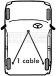 Brake Cable Complete Fits: Seat Marbella 86-92