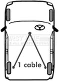 Brake Cable Complete Fits: Seat Marbella 86-92