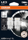 OSRAM LEDriving® SL, ≜ W21W, White 6000K, LED signal lamps, Off-road only, non ECE, Double Blister