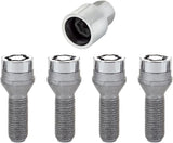 27000SU Wheel Lock Bolts SU M14 x 1,5, cone seat, shaft length 31,0 mm, Overall length 53,6 mm, Hex size 19mm, Key diameter 25,8 mm