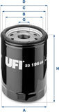 UFI FILTERS 23.196.00 Spin-On Oil Filter