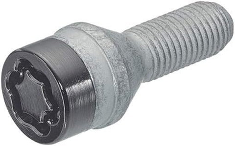 27181SUB Wheel Lock Bolts Black SUB M14 x 1,5, cone seat, shaft length 29,0 mm, Overall length 52,3 mm, Hex size 17mm, Key diameter 25,8 mm