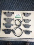 BMW X5 3.0 3.0D 4.4 FRONT & REAR BRAKE PADS & WEAR LEADS SENSOR